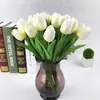 Tulipán Flor Artificial 2017 Real Touch PU Ramo de Flores Artificiales Para la Decoración Del Hogar Flores Decorativas de Boda