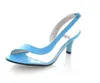 Partihandel Kvinnor Sandaler Stor Storlek Sommar Ladies Sandaler Transparent Neon Low Heels Designer Skor Kvinna Casual Skor