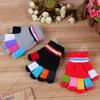 Winter Gloves Simple Colorful Kids Size Cute Children Knitted Fingers Glove 6 Colors For Christmas Gifts Mittens Wholesale