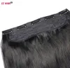 16 "-28" One Piece Set 70g-200g 100% Brazilian Remy Clip-In Human Hair Extensions 5 Clips Natural Rak