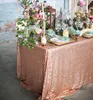 Champagne Rose Gold Lovertjes Tafelkleed Bruiloft Decoraties Vintage Sparkly Tafelkleed Custom Made Bridal Accessoires Hoge kwaliteit