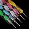 5 Colors X 2Way Dotting Pen Marbleizing Tool Nail Art Tips Dot DIY Paint Pens #R48