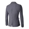 Vente en gros- 2016 Mens Slim Fit Blazer Taille M-XXL Mode Hommes Blazer Designs à un seul bouton et costume Veste Casual Blazer 9282