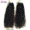 9A Micro Ring Hair Extensions 100% Virgin Human Hair Curly Micro Loop Hair Extensions Natural Black 100g Factory Direktförsäljning