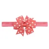 20 Colors Baby Girls Bow Headbands 88cm Ribbon Bowknot Polka Dot Headband Children Hair Accessories Kids Elastic Hairband Headwea8435520