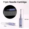 10st Derma Pen Microneedle Tips 11 Nål Noven-XL Patroner Passar Dermapen 2, Goldpen, Dr Dermic Skin Care Lighten Whitening