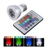 LED RGB المصابيح 16 لون تغيير 3 واط الأضواء ضوء لمبة E27 GU10 E14 MR16 GU5.3 مع جهاز التحكم عن بعد 85-265V 12V