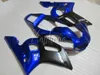 Ücretsiz 7 hediyeler marangozluk Yamaha YZR R6 98 99 00 01 02 mat siyah mavi kaporta kiti YZFR6 1998-2002 HT26