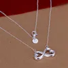 Wholesale - lowest price Christmas gift 925 Sterling Silver Fashion Necklace+Earrings set QS114