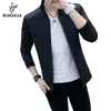 Vente en gros - Élégant Hommes Bomber Veste Hommes Slim Coupe-Vent Vol Casual Stand Col Vestes Manteaux Survêtement Mode Veste Homme1 Me