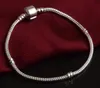 16 cm ~ 22 cm 3mm Cadeia Cobra Fit Pandora Charme Bead Bangle Pulseira de prata 925 pulseiras cadeias DIY Jóias Homens mulheres