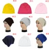 사탕 색 솔리드 헤드 모자 남자 여자 Turban 모자 따뜻한 힙합 니트 Beanies 따뜻한 스키 크로 셰 뜨개질 모자 18 색상 50pcs OOA3786