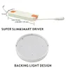 SMD2835 Panel LED Light 16 W 24 W 30W High Lumens Lampa Sufitowa Montażowa Okrągły Kwadrat Ciepły Biały / Zimny ​​Biały Downlight 85-265V