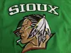 11 Zach Parise North Dakota Fighting Sioux College Hockey Jersey, Fighting Sioux Jersey Sys Och Broderi Toppkvalitet