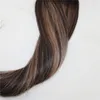 Balayage Färg # 2 Fading To # 27 Omber Hårväft Förlängningar 100% Real Remy Human Hair Weave Slik Straight 8A Grade Haft Weft