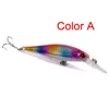Yeni Minnow Tatlısu Balıkçılık 9.5g Için Fly balıkçılık cazibesi 10 cm ABS Plastik Wobblers lazer Yemler Kanca Olta Takımı