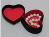 Floral Small Heart Presentförpackning För Smycken Förvaring Väska Dekorativa Silk Brocade Tyg Kartong Förpackning Boxar