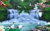 HD Vacker vattenfall landskap bakgrund Väggmålning 3d tapet 3d väggpapper för tv bakgrund