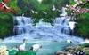 HD Mooie Waterval Landschap Achtergrond Muur Muurschildering 3D Wallpaper 3D Muurdocumenten voor TV-achtergrond