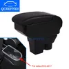 가죽 커버 VW jetta 2013-2017 Armrest Box 중앙 저장소 콘텐츠 상자 컵 홀더 인테리어 카 스타일링 제품 액세서리