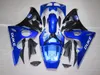 Gratis Anpassa Fairing Kit för Yamaha YZF R6 03 04 05 Blue Black Fairings Set YZF R6 2003 2004 2005 OT32