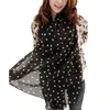 Großhandel - Coolbeener New Stylish Girl Long Soft Silk Chiffon Schal Wrap Polka Dot Schal Schal für Frauen Dec6