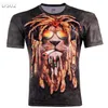 T-shirt in cotone moda uomo nuovo T-shirt manica corta stampa 3D Design immaginazione colorata T-shirt casual slim O collo