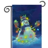 Julträdgårdsflaggor Santa Festival Decor Holiday Party Decoration Banner Ornament inomhus utomhus Pennon Courtyard hängande flag2814172