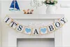 It's a Girl / Boy Baby Shower Banner Bunting Garland Carta rústica Baby Shower Party Decoración Accesorios Suministro