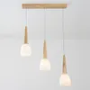 Japanese Solid Wood Dining Room Chandeliers Glass Horn Restaurant Pendant Lamp Simple design Bar Counter Pendant Lighting Fixtures