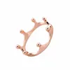 Preço de fábrica Moda Anel de Coroa de Ouro 18k Prata Rosa Banhado A Ouro Presentes de Casamento Felicidade Amizade Anéis para As Mulheres Podem Misturar Cor EFR023