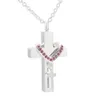 IJD9877 Crematie Sieraden Medaillons om Ashes DIY Double Cross Charm Hanger Ketting voor Ashes Keepsake Urns Memorial Accessoires