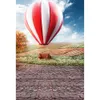 White Red Hot-air Balloon Countryside Scenic Photography Backdrops Romantic Wedding Photo Background Children Kids Portrait Studio Backdrop