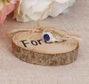 Ring pillows Wedding Ring Bearer Slice Rustic Wooden Ring Holder Wedding supplies with Burlap Creative Retro Wedding Decoration WT40