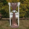 Billiga rosguld paljettstolar fomal bröllopsfest dekor bländande stol bågar stol täcker 15050 cm size8966124