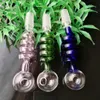 Kleur spiraalvormige pot glazen accessoires, glazen rookpijpen kleurrijke mini multi-kleuren handbuizen beste lepel glazen pijpen