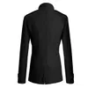 Men's Trench Coats Wholesale- SYB 2021 Slim Fit Long Coat Warm Double Breasted Peacoat Jacket Black1