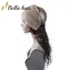 Bella Hair® 8a Virgin Human Hair 360 Lace Frontal Stängning 22 "* 4" Elastiska Band Body Wave Bleached Knots