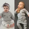 Ensemble de vêtements pour tout-petits nouveau-né bébé garçons fille Boutique vêtements costume gris Sport survêtement Legging plus chaud pantalon blanc à manches longues Outfi6120803