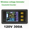 Freeshipping VAT1300A 100V 300A new wireless bi-directional Color LCD ammeter voltage meter current power capacity coulomb counter