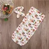 Newborn Baby Sleeping Bag Newborn Baby Swaddle + Headband Two Piece Baby Swaddle Wrap Sleeping Sack Infant Sleepwear Kids Clothing 10 Styles