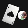 Creative Poker Card Bierflesopener Gepersonaliseerde Grappige Roestvrijstalen Creditcard Fles Opener Kaart van Spades Bar Tool S201702