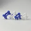 14mm 18mm plast Keck Clip med vitblå Joint Tillverkare Laboratorie Lab Clamp Clip Anslut för glas Bong Adapter
