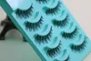 Cross Messy False Eyelash 5 par naturliga långa tjocka falska ögonfransar sminkverktyg Tillbehör för kvinnlig dam