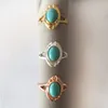 Everfast Wholesale 10pc/Lot Retro Style Evil Eye With Turquoise Women Men Party Ring Jewelry Festival Gifts EFR011