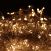 300 LED-verlichting Bruiloft Kerst String Verjaardag Party Outdoor Home Warm Wit Decoratieve Fee Gordijn Garlandes