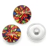 AD1301154 12 / 18 / 20mm 팔찌 목걸이에 매혹적인 DIY 결과 DIAS Findings Glass Snap Buttons I love Mom 디자인 noosa