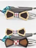 Splice Wood Bowtie 15 стилей Handmade Vintage Традиционный Бантик готовый продукт DIY Деревянный Галстук-бабочка 12 * 5 см Для взрослых