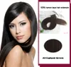 New tape in human hair extensiopns straight Darkest Brown skin weft tape hair extensions 100g 20'' 22'' 24inch