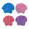 Vente en gros- Womens Girls Lady's Magic Quick Dry Bath Séchage des cheveux Serviette Head Wrap Hat Maquillage cosmétiques Cap Bathing Tool EJ877822